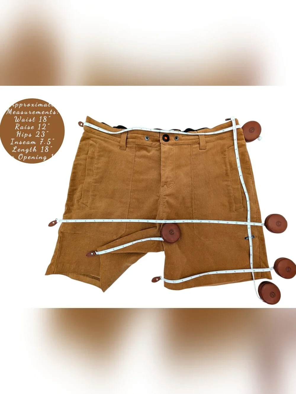 Brand-New Baja Llama Arroyo Sz XL/36 Camel/Brown Stretchy  Corduroy Walk Shorts - Picture 15 of 16